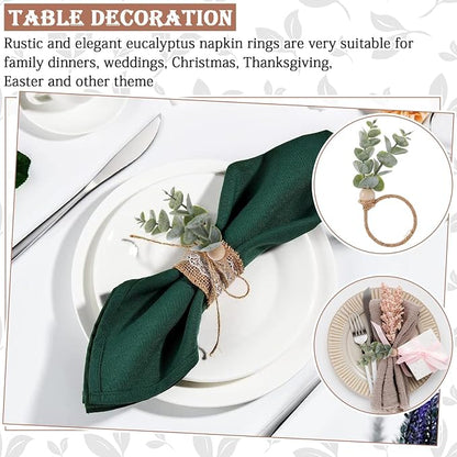 6 Pcs Rustic Farmhouse Napkin Rings - Image 6