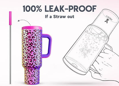 Meoky 50 oz Tumbler with Handle, Tumbler with Lid and Straw, Insulated - Image 3