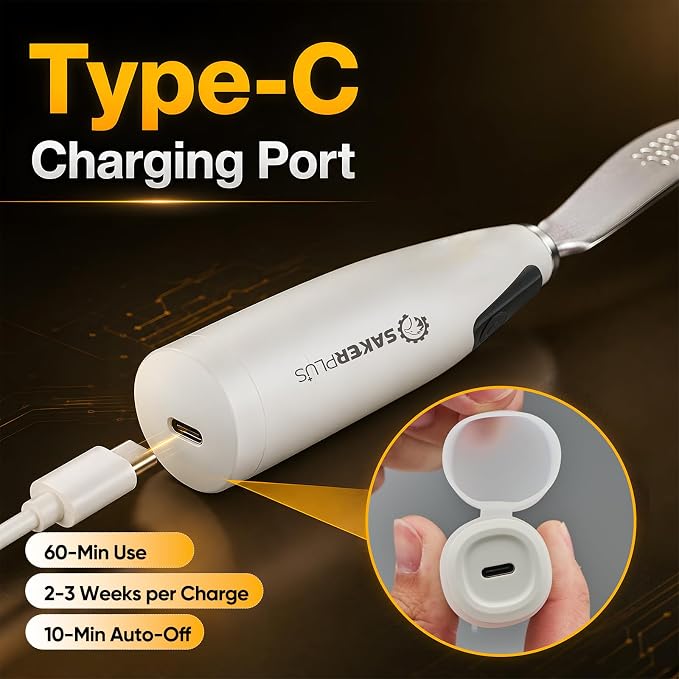 SakerPlus Heated Butter Knife, Rechargeable Electric Butter Spreader - Image 8