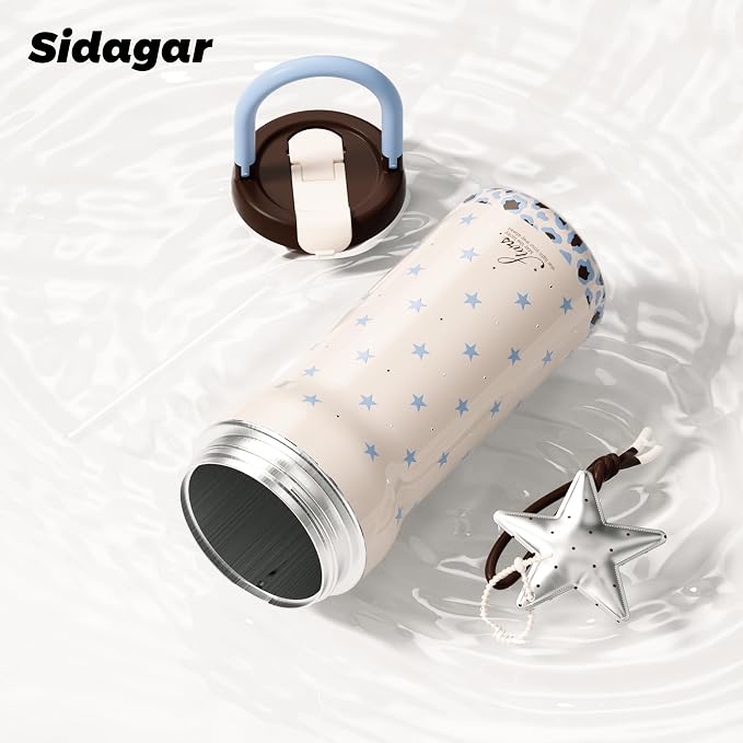 24 oz Insulated Tumbler Ceramic Stainless Steel Water Bottle, Leak Proof - Image 8