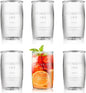 Dingerjar 20 OZ Glass Cup Set of 6, Elegance Modern Simplicity Drinking Glasses by Dingerjar