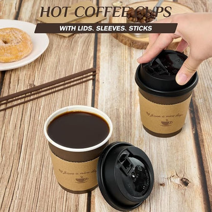 LITOPAK 100 Pack 10 oz Coffee Cups - Image 4