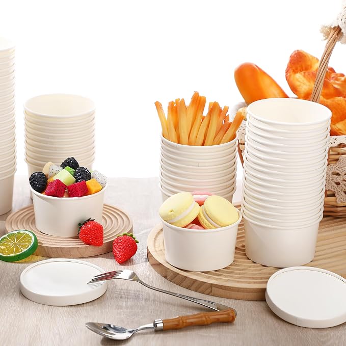 Fulmoon 100 Pack Paper Soup Containers - Image 4