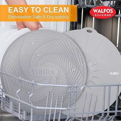 Walfos Silicone Microwave Mat & Lid Set, Heat Resistant Multi-Purpose Trivet - Image 8