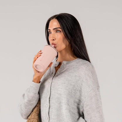 HydroJug Everyday Tumbler 14 oz, Ceramic-Lined Straw Cup, Dusty Rose - Image 6