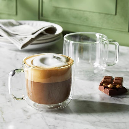 ZWILLING Sorrento Plus 2-pc Double-Wall Glass Cappuccino Mug Set - Image 3