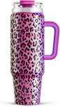 Meoky 40 oz Tumbler with Handle and Straw, Insulated Tumbler with Lid and Straw by MEOKY