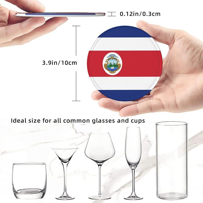 Costa Rica Flag Coasters for Drinks - Image 3