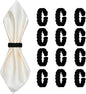 Meplait Napkin Rings Set of 12, Boho Napkins Holders Ring by Meplait