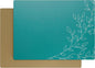 Royalty Art Deep Sea Green Boho Placemats, 4 Pc. Set, Non-Slip Cork Backed, Wipeable Heat Resistant Surface for Kitchen and Dining Table Protection, Cute Floral Pattern for Farmhouse or Rustic Decor