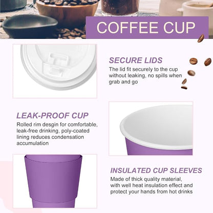 Patelai 48 Pcs 12 oz Disposable Coffee Cups - Image 3