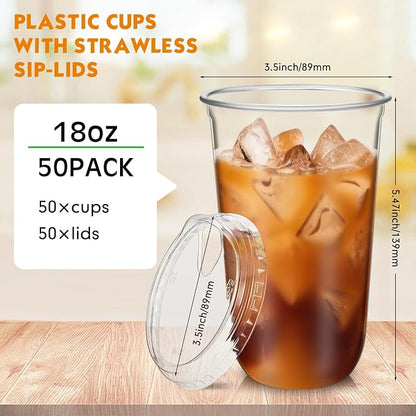 Baderke 50 Pcs Round Bottom Plastic Cups - Image 3