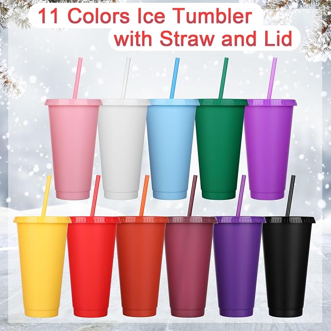 Honeydak 60 Pcs Tumbler with Straw and Lid Bulk Water Bottle Iced Coffee Travel - Image 3