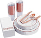 FOCUSLINE 175 Count Rose Gold Dinnerware Set by FOCUSLINE