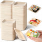 300 Pcs Palm Leaf Plates, 4.6 inch Square Palm Bowls, Alternative to Palm-Plate, Sturdy and Microwave Safe for Birthday Party, Wedding Events, Appetizer, Dessert