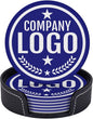 Custom Leather Coasters with Logo by Handmade