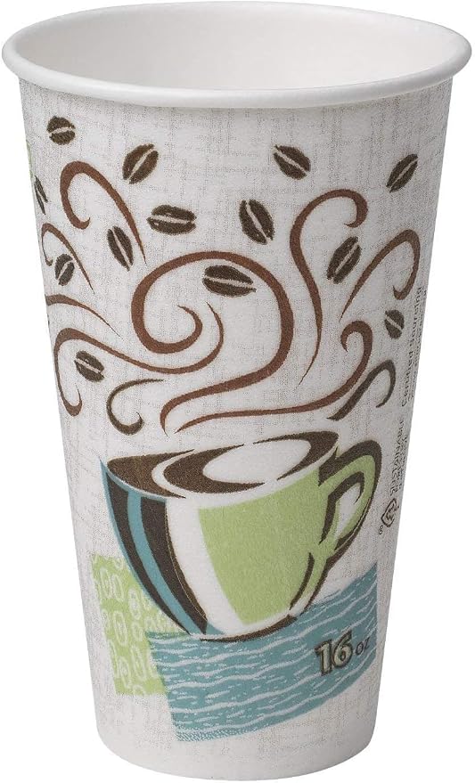 Straws and Insulated Paper Hot Cup 75 Count, 16 oz Coffee Cups and - Image 3