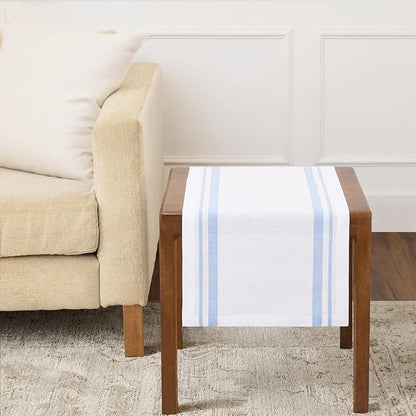 Solino Home 100% Pure Linen Table Runner, 14 x 36 in, end tables, coffee tables by SolinoHome