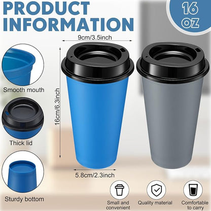 Honeydak 45 Pack 16 oz Reusable Coffee Cups - Image 3