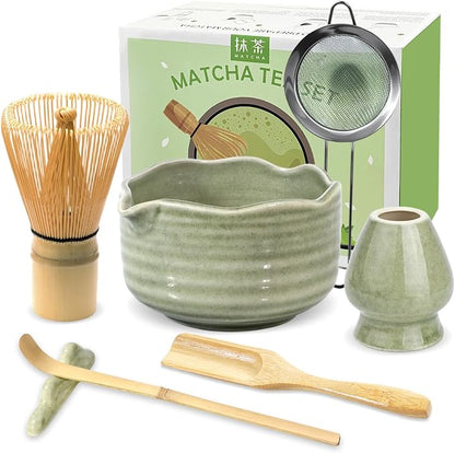 JBER Matcha Whisk Set, Whisk 100 Prongs, Sifter by JBER
