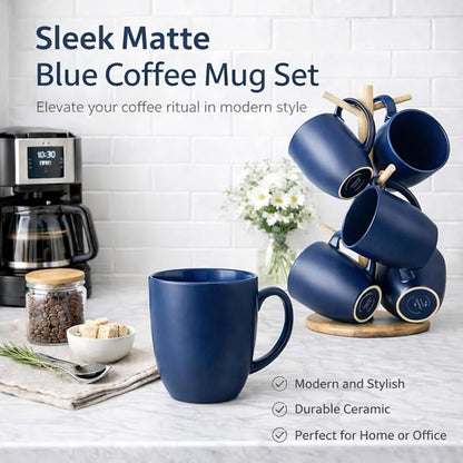 AmorArc 12oz Coffee Mugs Set of 6, Large Ceramic Coffee Mugs - Image 8