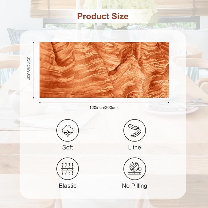 10 Pack Coral Cheesecloth Table Runner 35x120 Inch 10Ft Rustic Gauze Cheese - Image 4