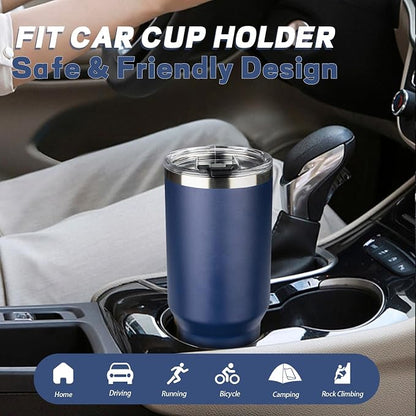 40 oz Tumbler with Lids and Straws, Stainless Steel Insulated Coffee Tumbler - Image 6