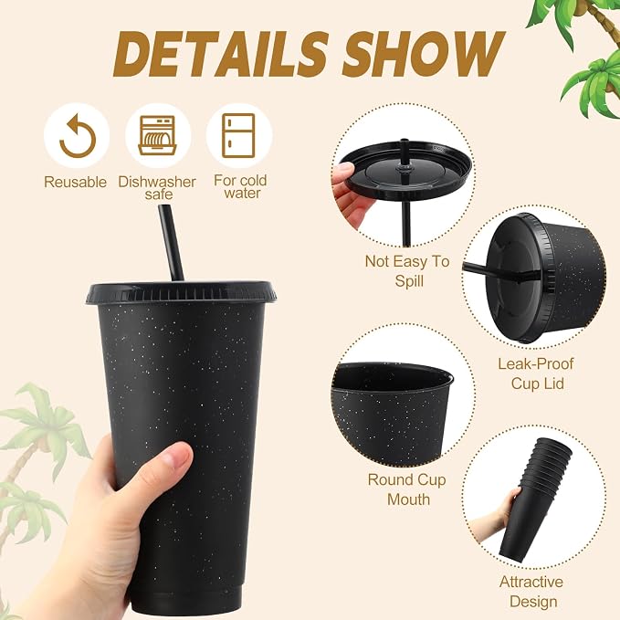 Honeydak 60 Pack Tumbler with Straw and Lid Bulk Cups - Image 2