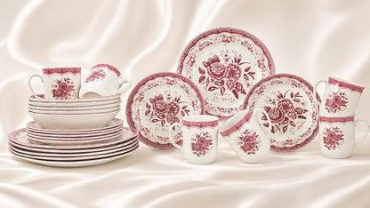 TUDOR ROYAL 24-Piece Porcelain Round Dinnerware Set, Service - Image 6