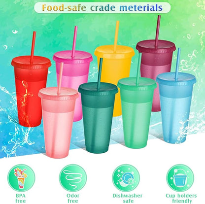 Honeydak 30 Pack Tumbler with Straw and Lid Bulk Cups - Image 3