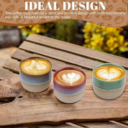4 Pieces Handleless Porcelain Espresso Cups Set, 5 Oz Porcelain Espresso Mugs - Image 6