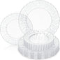 Lullaby 60PCS Clear Scalloped Plastic Plates, Disposable Plates by LULLABY