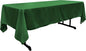 LA Linen Polyester Poplin Washable Rectangular Tablecloth, Stain and Wrinkle Resistant Table Cover 60x126, Fabric Table Cloth for Dinning, Kitchen, Party, Holiday 60 by 126-Inch, Emerald Green