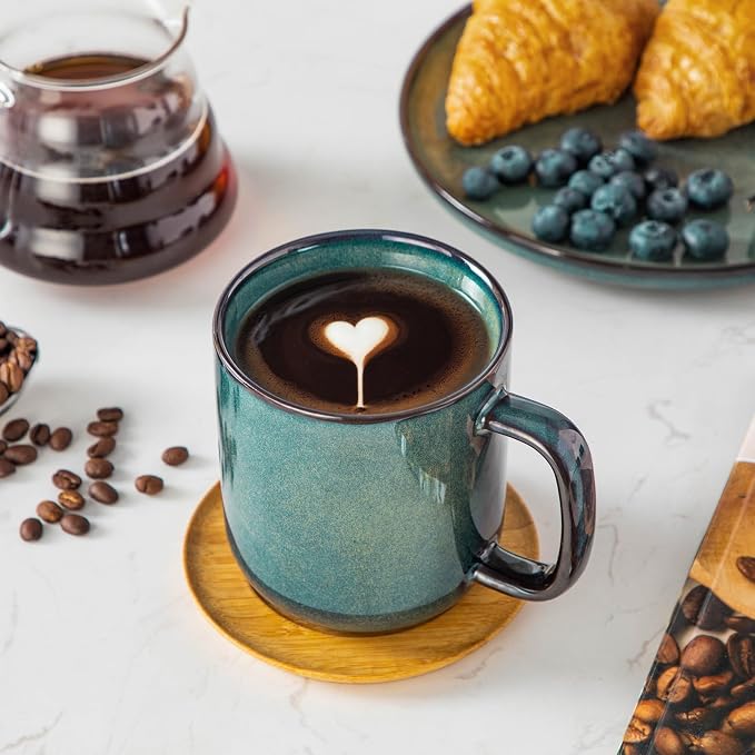 vancasso STARRY Coffee Mugs Set, 16 oz Ceramic Coffee Cups - Image 6