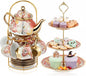 21 Pcs Porcelain Tea Set for Women Tea Party by Maxcheck