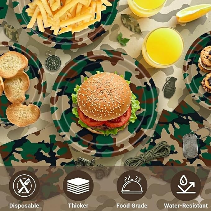 150PCS Camo Birthday Party Supplies - Image 5