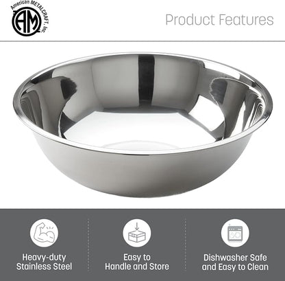 American Metalcraft SSB800 Stainless Steel Mixing Bowl - Image 3