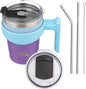 Konokyo 10 oz Tumbler with Handle and Straw, Insulated Travel Mug | Ocean by Konokyo
