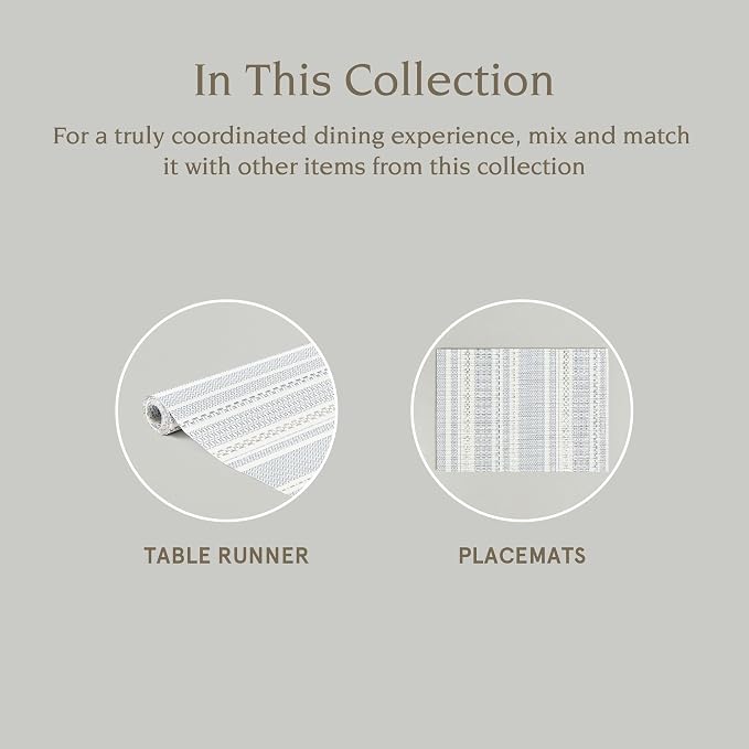 Over&Back 18x90 Reversible Striped Table Runner - Image 4