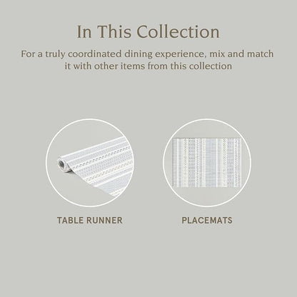 Over&Back 18x90 Reversible Striped Table Runner - Image 4