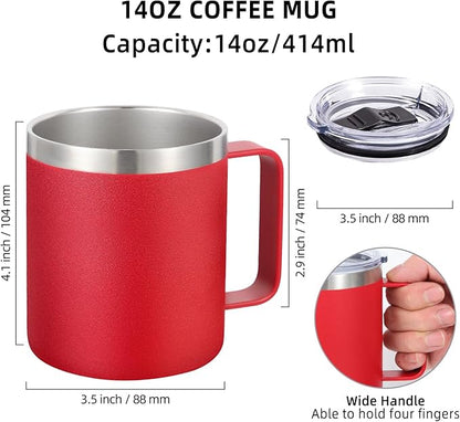 Volhoply 14oz Insulated Stainless Steel Coffee Mug - Image 2