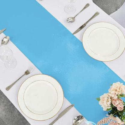 4-Pack Blue Satin Table Runner 12 x 108 Inch Long Bright and Smooth Silk Fabric - Image 4