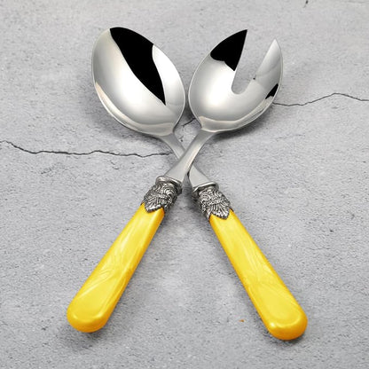 2-piece Salad Servers Stainless Steel Salad Serving Set Salad Fork and Spoon - Image 3