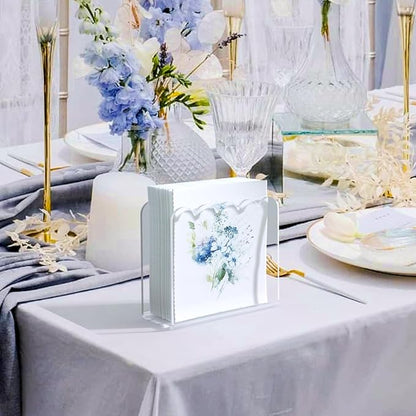 2 Pack Scalloped Acrylic Napkin Holder - Image 2