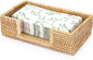 Sumnacon Napkin Holder Rattan Guest Towel Holder Tray for Bathroom,Woven Bathroom Napkin Holder Tray Decorative Napkin Holders for Kitchen Dining Table Party Holiday, Honey Brown