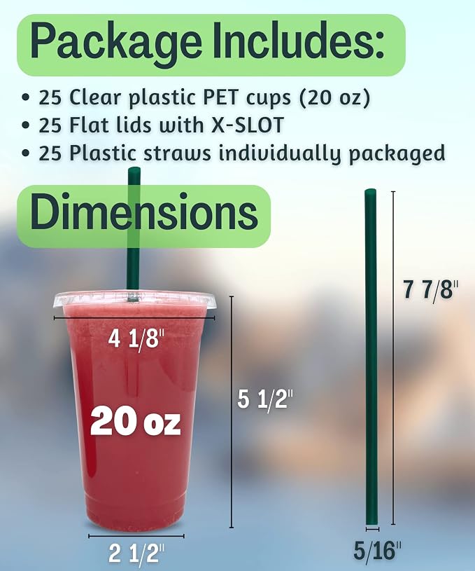 Cappatua 20 oz Clear Plastic Cups - Image 3