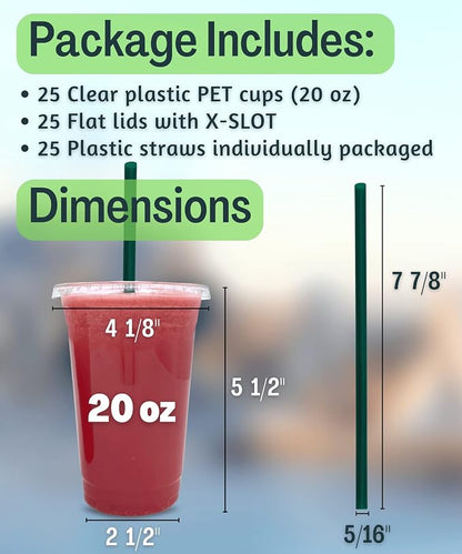 Cappatua 20 oz Clear Plastic Cups - Image 3