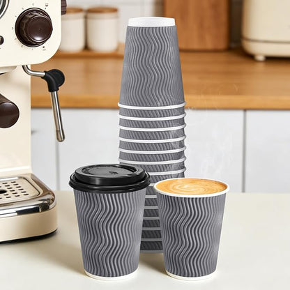 BYSNOW 500 Pack 12 oz Paper Coffee Cups - Image 6
