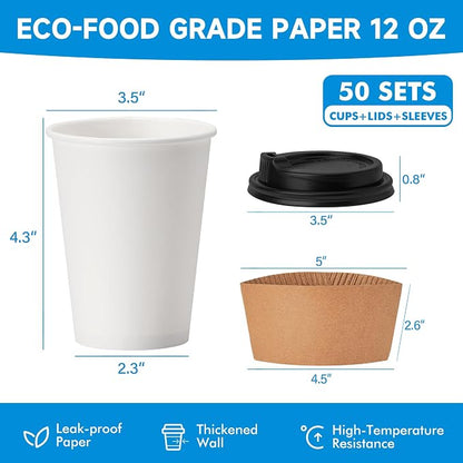 RACETOP Disposable Paper Coffee Cups - Image 2