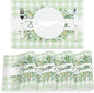 AOFOTO Green Plaid Placemats Set of 4 Beautiful Spring Leaves Printed Place Mats Washable Rectangular Table Mats for Party Home Kitchen Restaurant Dining Table Decor 12x18 Inch